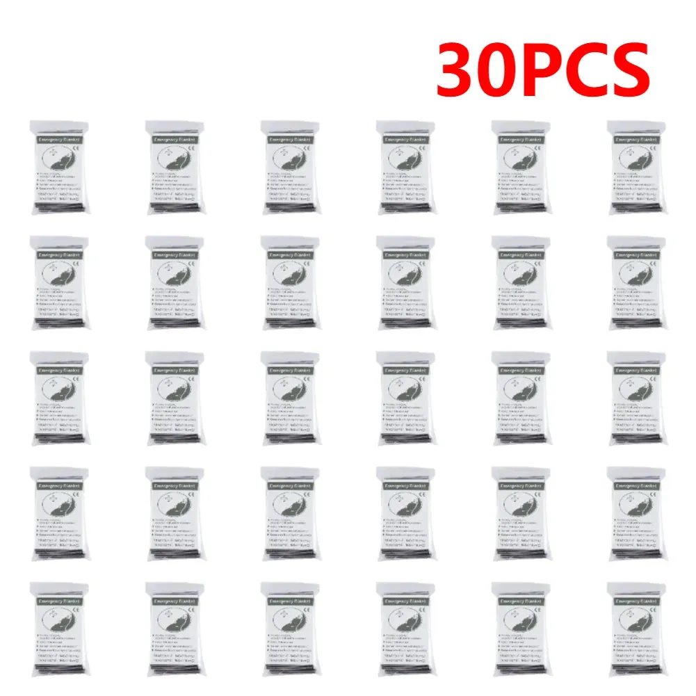 10 to 30 Pieces Emergency Foil Thermal Blanket Set