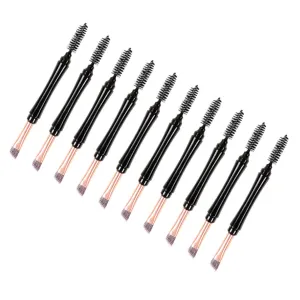 10pcs Dual Tip Eyebrow Brush Kit Portable Makeup Brushes for Eyelash Brow Application Lightweight Versatile Tools for Everyday Use for Travel Makeup Artists