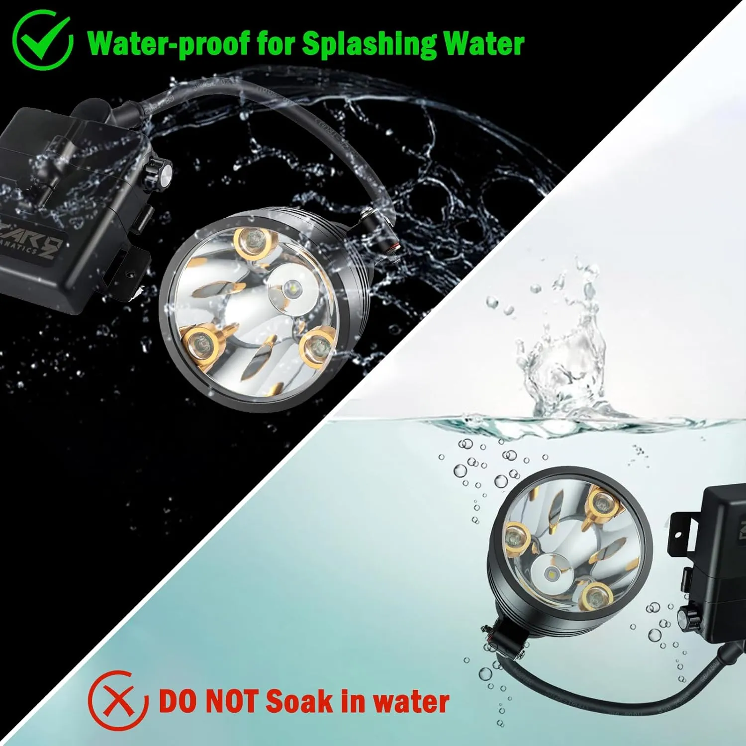 10W Coon Hunting Lights, 15000LUX Hunting Headlamp for Coyotes Hog Predators, Rechargeable & Waterproof, 6 Lighting Modes, 4 Powerful LEDs (White Red Green Amber) for Night Working