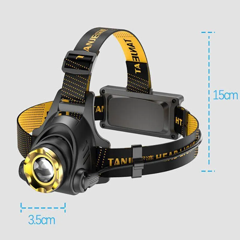12000000Lm USB Rechargeable LED Headlamp Flashlight