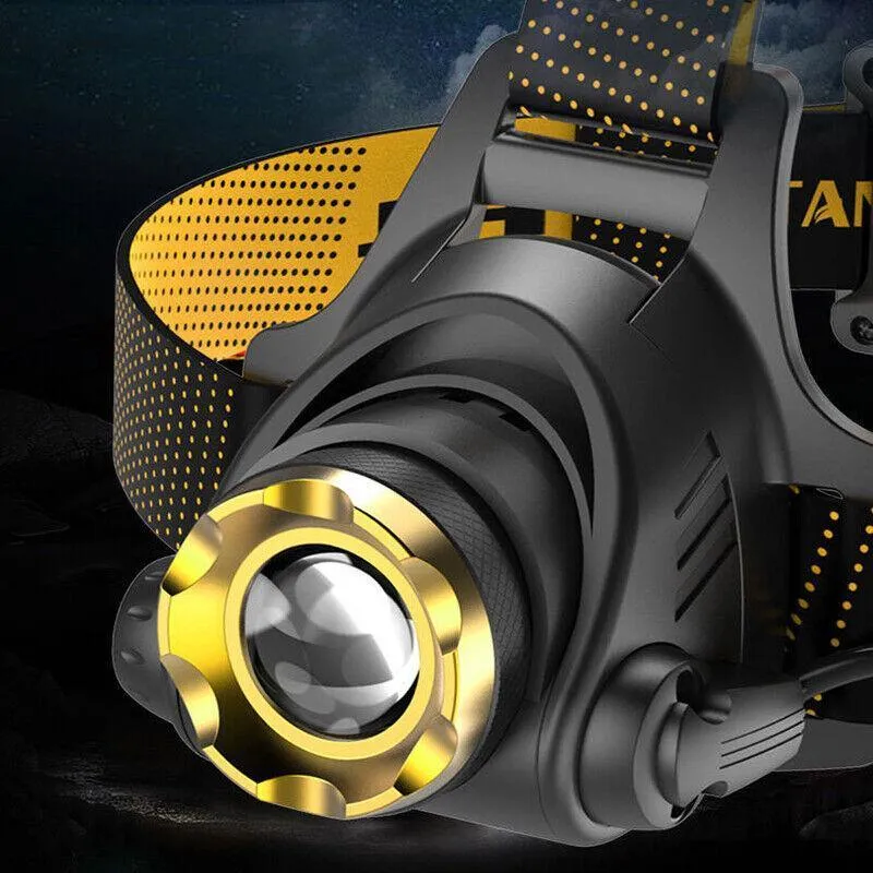 12000000Lm USB Rechargeable LED Headlamp Flashlight