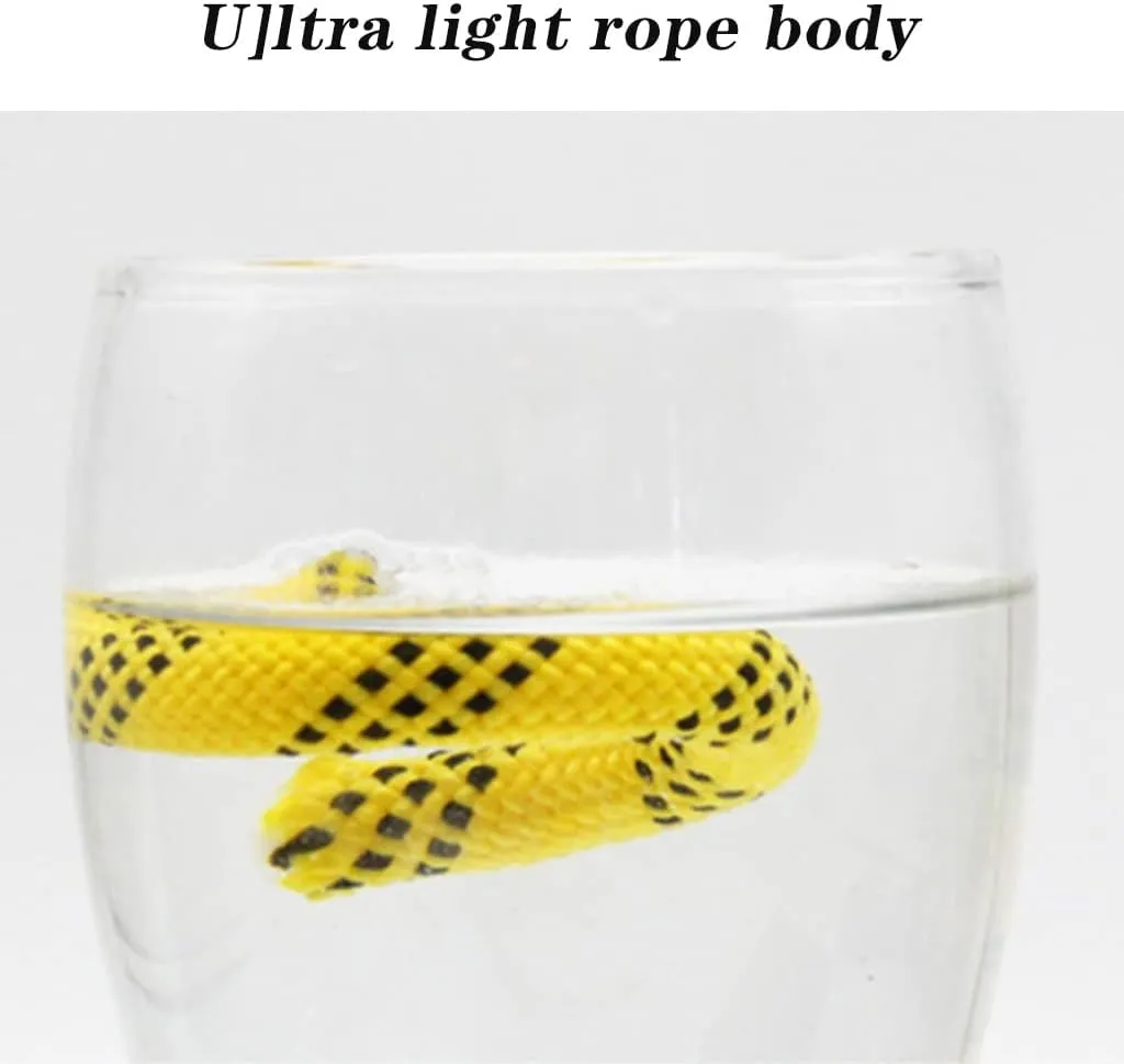12mm Safety Rope-10~200m Premium Lifeline Rope, Safety Harness Rope Hiking Safety Escape Rope, Rescue Parachute (Color : Yellow, Size : 12mm x 15m)