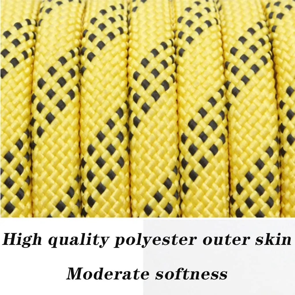 12mm Safety Rope-10~200m Premium Lifeline Rope, Safety Harness Rope Hiking Safety Escape Rope, Rescue Parachute (Color : Yellow, Size : 12mm x 15m)