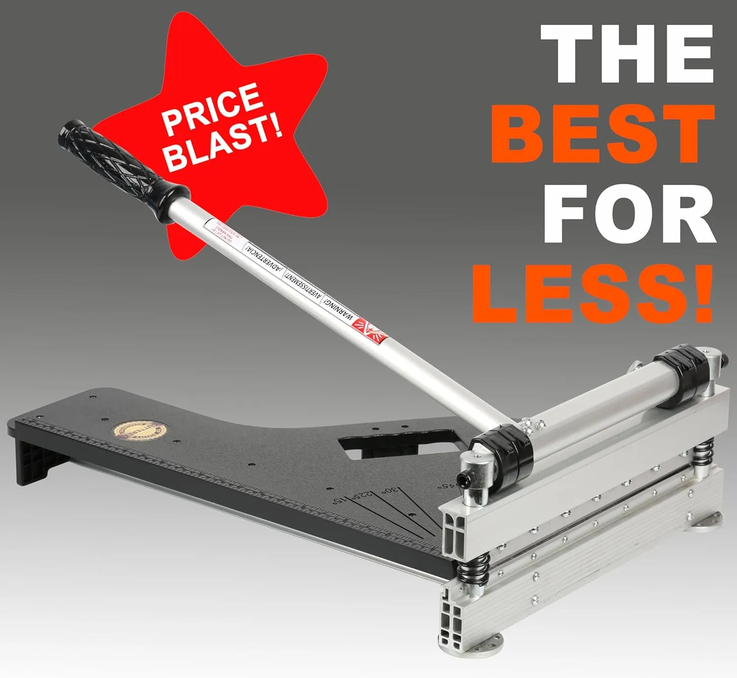 13" Professional Floor Cutter - No Dust, No Noise, No Electricity Multi-Angle Cuts for Laminate, Vinyl, Wood & More, Pro. ALU Long Leverage Handle, Longlife HSS Blade, Safe & Easy to Use!
