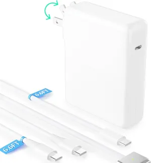 140W USB C Charger Power Adapter for MacBook Pro/Air 13 14 15 16 Inch 2024 2023 2022 2021 M3 M2 M1 & All USB C Device, with 6.6ft USB C to Mag3 E-Marker Fast Charging Cable 100W Type C Cable