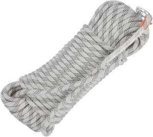 14mm Escape Nylon Rope, 10~200m Rappelling Rope for Outdoor, Heavy Duty Paracord Rope High Strength Utility Cord Camping Rope for Rappelling,Caving (Color : White, Size : 14mm x 150m)