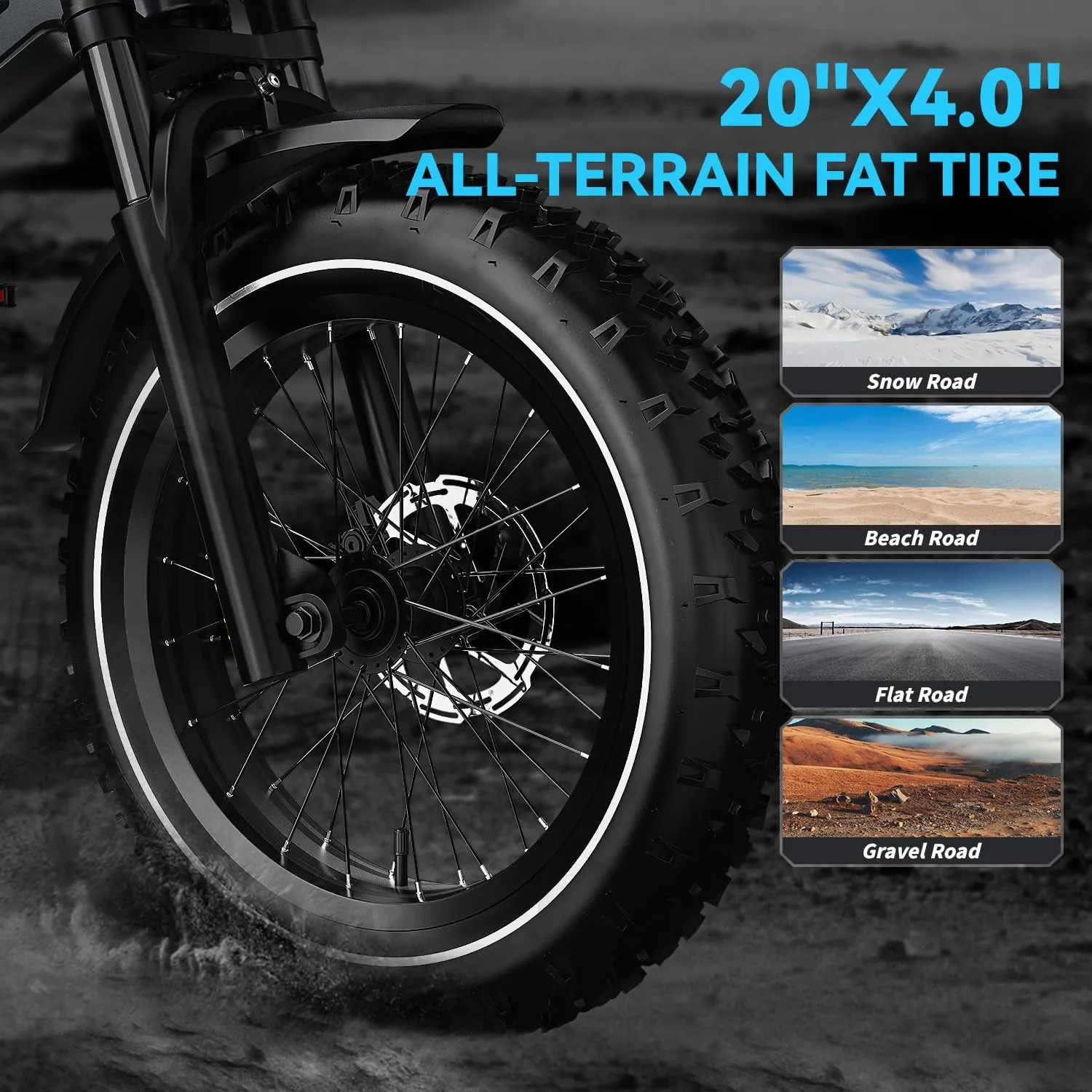 1500W Peak Electric Bike for Adults, 48V 25AH Removable Battery, 30 MPH, 80-100Miles Long Range Foldable Electric Bike, 20"x4.0" Fat Tire, Magnesium Alloy All Terrain Ebike, Hydraulic Disc Brake
