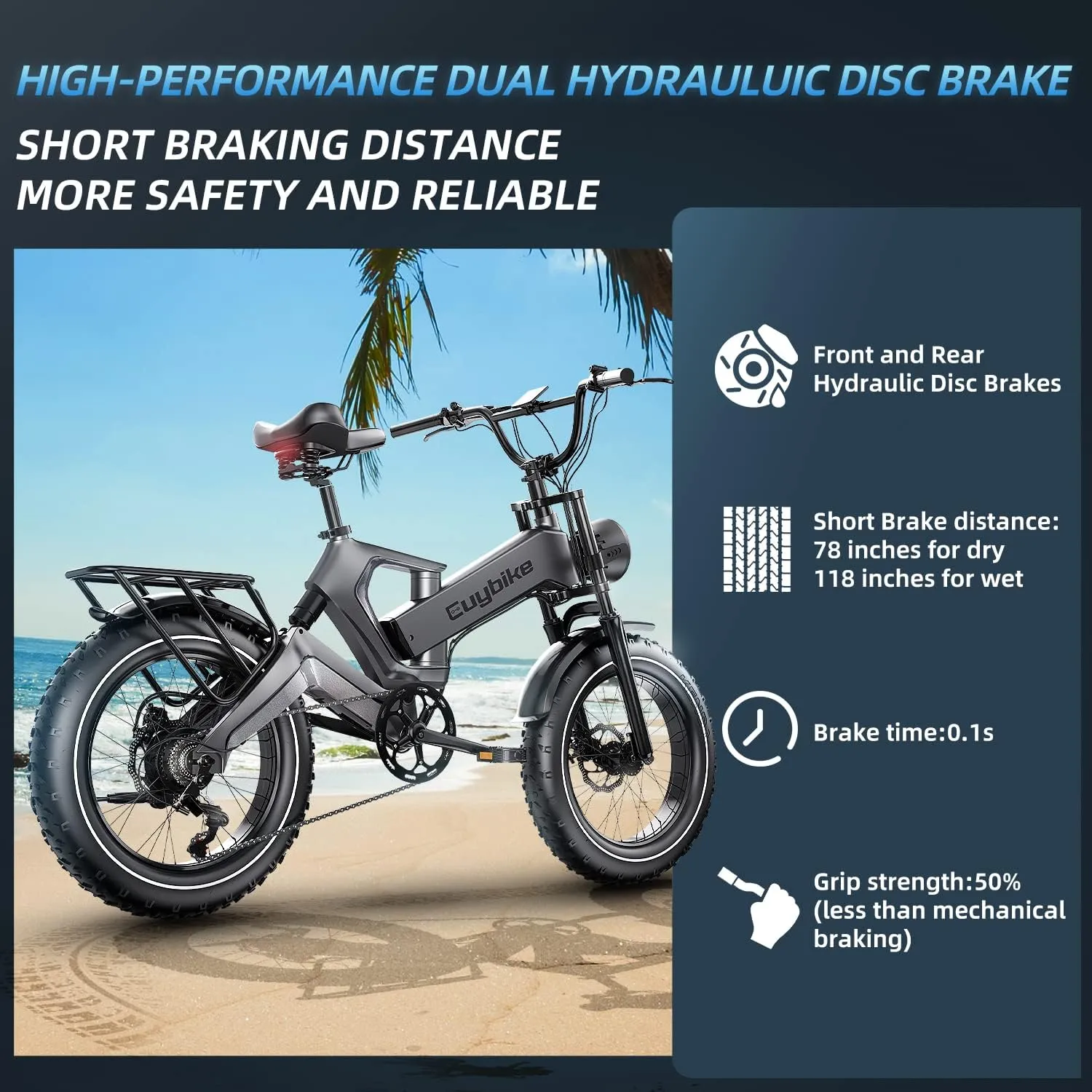 1500W Peak Electric Bike for Adults, 48V 25AH Removable Battery, 30 MPH, 80-100Miles Long Range Foldable Electric Bike, 20"x4.0" Fat Tire, Magnesium Alloy All Terrain Ebike, Hydraulic Disc Brake