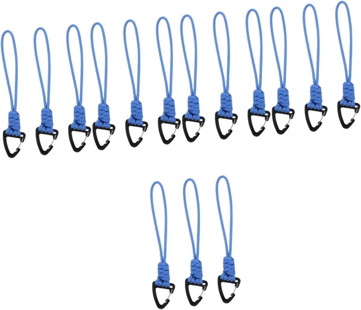 15pcs Wrist Lanyard with Carabiner Clip Lightweight -Lost Keychain for Outdoor Activities Convenient Key and Id Holder for Camping Hiking and Everyday Use