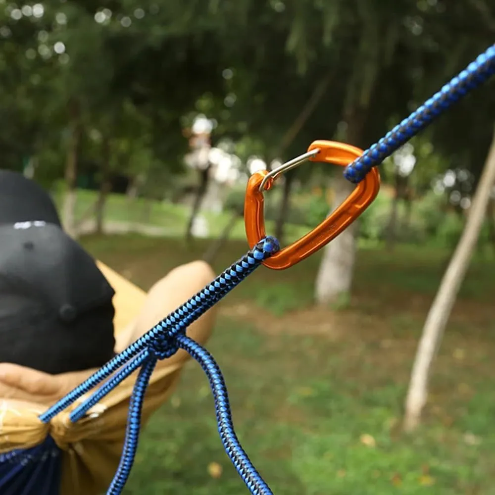 1PC Durable 12KN D Carabiner Key Aluminum Wire Gate Spring Clip Locking Backpack Hammock Camping Hiking Carabiner