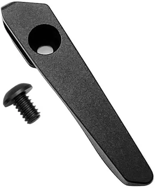 1PC Titanium Pocket Clip Fits for Strider SMF SNG, Custom CNC Deep Carry Back Clip with 1PC Screw(Black)
