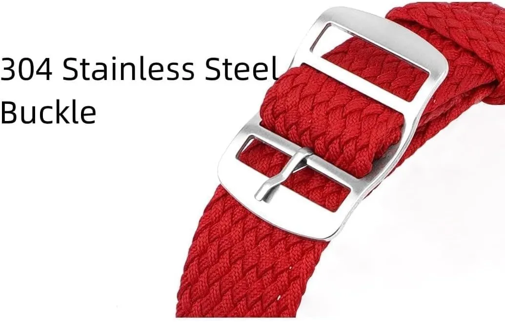 1PC Watch Band, Adjustable Nylon Waistband Replacement 14mm 16mm 18mm 20mm 22mm, Stianless Steel Buckle