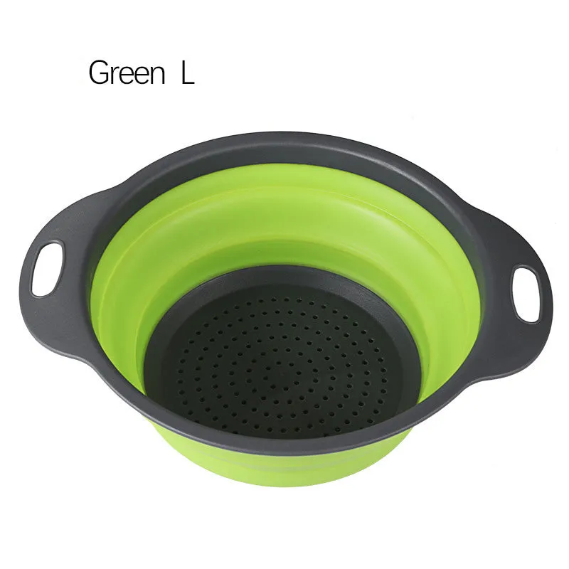 1pcs Collapsible Colander  Round,Silicone Kitchen Sink Strainer