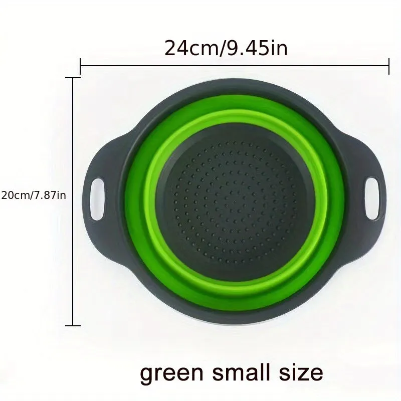 1pcs Collapsible Colander  Round,Silicone Kitchen Sink Strainer