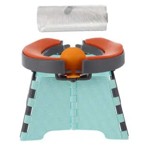 1Set Portable Foldable Potty Training Seat for Travel Toilet with Cleaning Bags Durable Easy to Carry for Outdoor Use and Potty Training