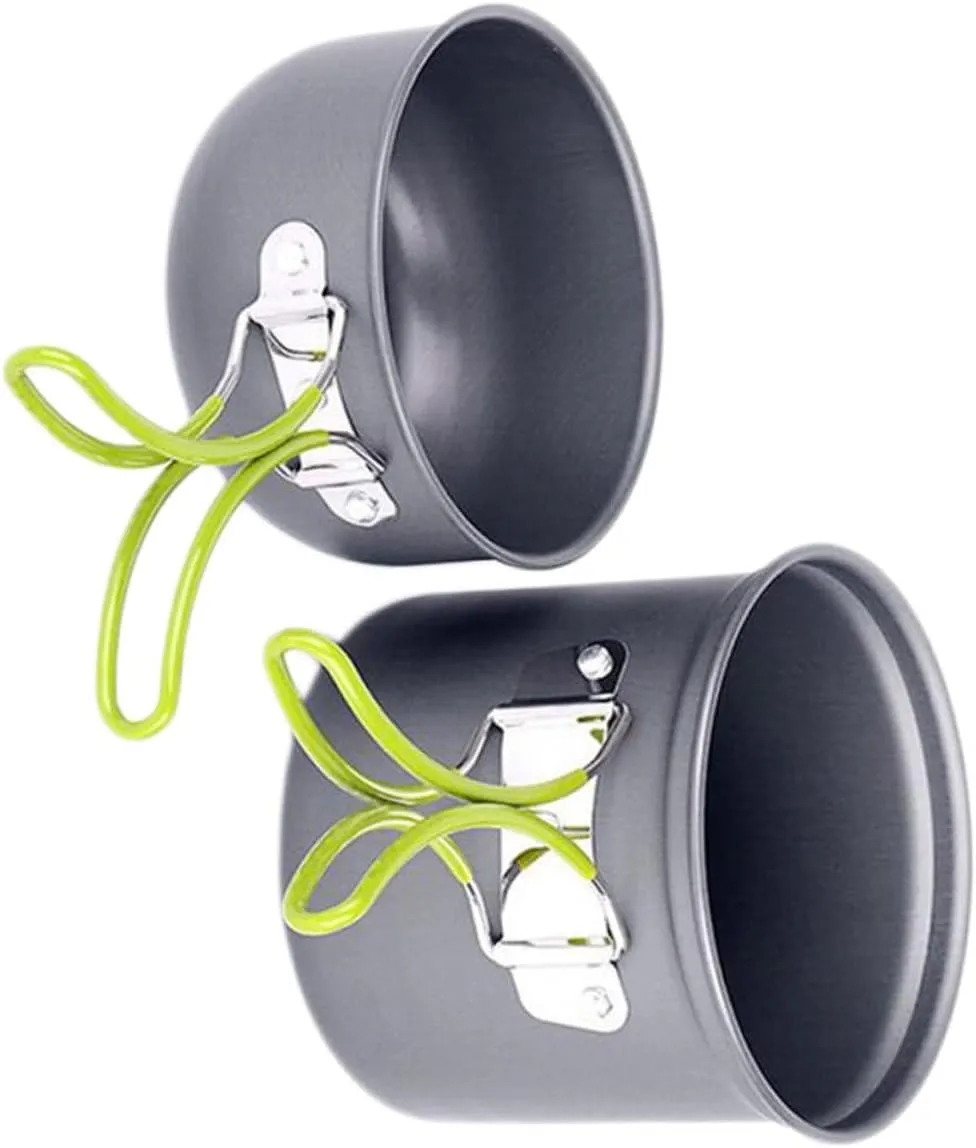 1set Portable Folding Cooking Pan Camping Cookware for Outdoor Hiking Travel - Design Lightweight Cooking Accessories for Backpacking Adventures