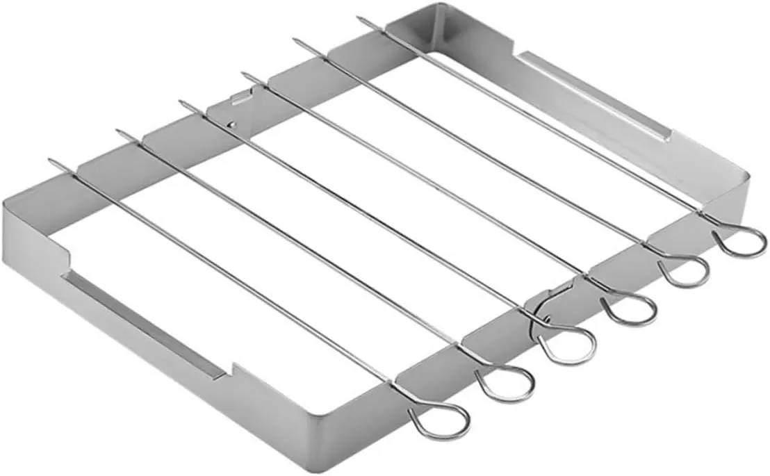 1Set Portable Stainless Steel Barbecue Rack Durable Outdoor Grill for Beach Picnics and Camping Easy to Clean Design for Family Gatherings and Bbq Activities