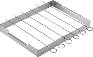 1Set Portable Stainless Steel Barbecue Rack Durable Outdoor Grill for Beach Picnics and Camping Easy to Clean Design for Family Gatherings and Bbq Activities