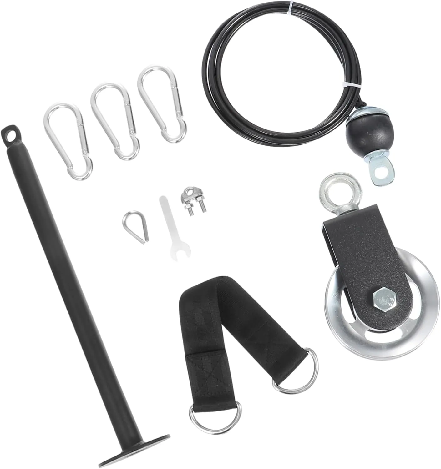 1set Pulley Fitness Attachment System Compact Training Tools for Home Gym Rope System for Upper Body Strengthening for Arm and Forearm Workouts