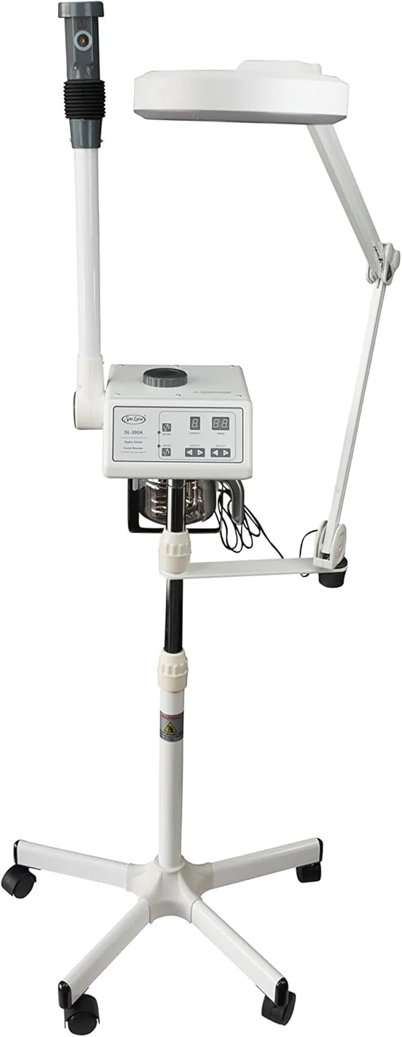 2 in 1 Digital Facial Steamer and LED Magnifying Lamp Combo - New