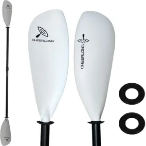 2-Piece Recreational Kayak Paddle, Shell Shaped Blade Design, Fiberglass Reinforced Nylon Blades, Great for Sport, Sea, Whitewater, Recreational & Fishing Kayaking