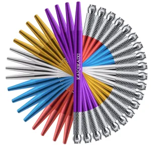 20 Pieces Microblading Pens Kit Disposable Aluminum Handles For Permanent Makeup Eyebrow Eyebrow Microblading Pens for Brows Salons Permanent Makeup Supplies 20 round needles