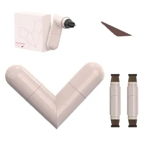 2025 New Foldable Eyeliner Stamp, Waterproof Winged Eyeliner Tool, Quick Drying Smudge Proof Double Ended Stamps for Beginners (2 Pcs Brown)