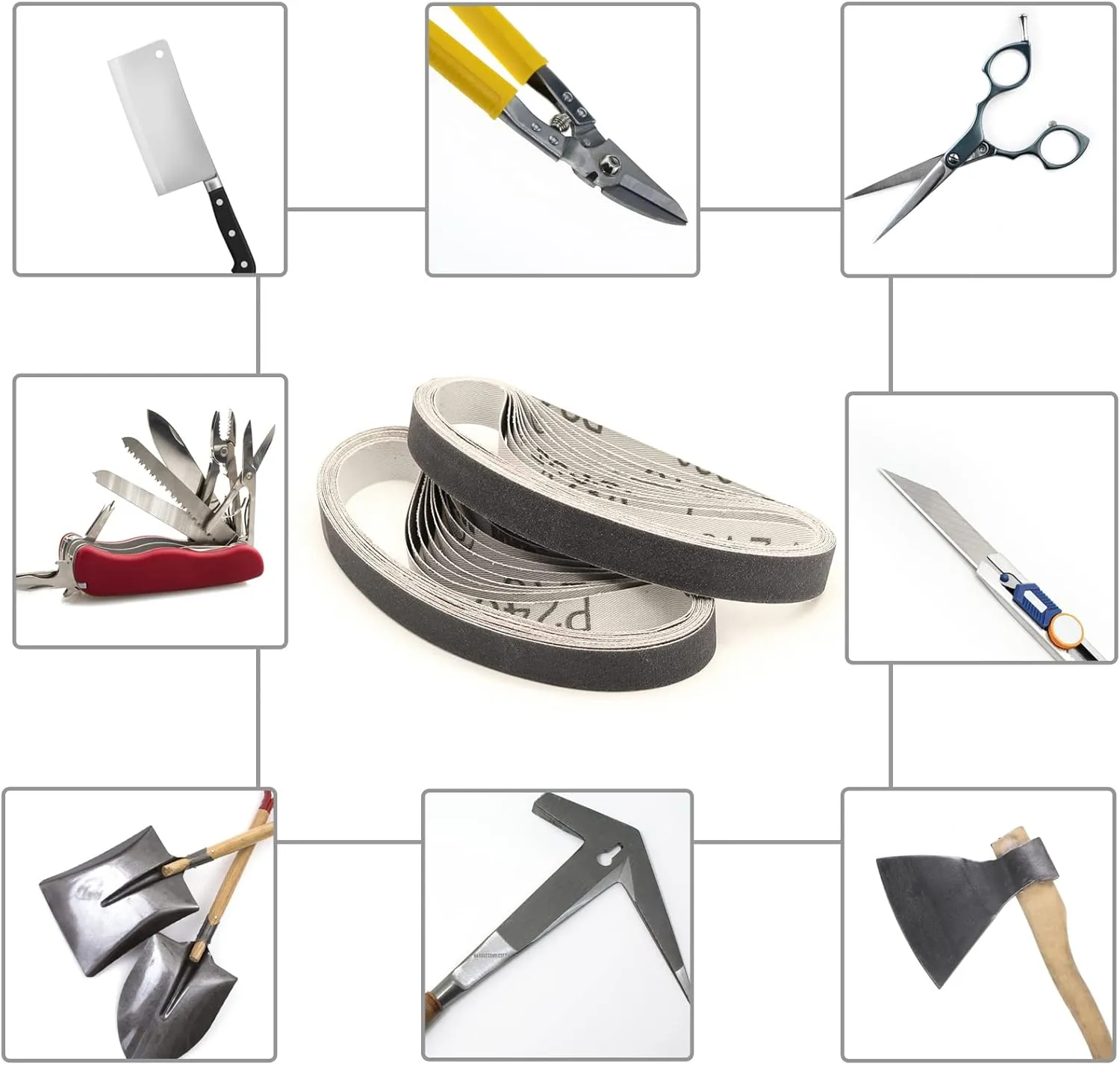 24 PCS 1/2" x 12" Replacement Sanding Belts, 240 Medium Grit Sharpening Belt for Official Work Sharp Knife & Tool Sharpener (WSKTS & WSKTS-KT/Mk.1 & Mk.2)
