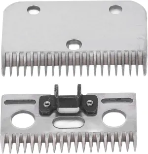 2Pcs 21 Teeth Horse Clippers Blades, Carbide Material for Durability, High Hardness for Fast Cutting, Animal Friendly Design, Top and Bottom Blade Set for Horses Cattle Goats