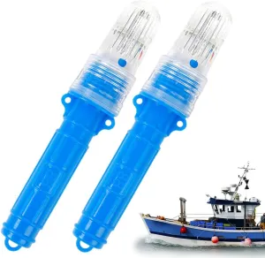 2PCS Boat Flares, 2025 New Coast Guard Approved Marine Boat Flares Kit, Waterproof Emergency Signals Safety Kit for Fishing Boats, Life Rafts & Emergency Signaling (Blue)