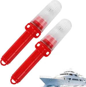 2PCS Boat Flares,Boat Safety Kit Coast Guard Approved, Waterproof Emergency For Boating Safety Kit, Fishing Nets, Buoys(Red)