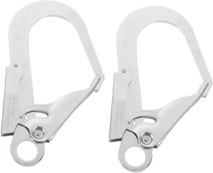 2pcs Heavy Duty Safety Locking Carabiner Large Hook for Climbing Rappelling Camping Hiking Outdoor Activities High-Strength Wear-Resistant Design