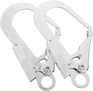 2Pcs Self Locking Climbing Heavy Duty Large Hooks for Outdoor Activities Safety Design for Ropes Chains and Webbing Durable and Reliable Mountaineering Equipment