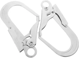 2pcs Steel Carabiner Hook Large Climbing Hold Auto Locking Safety Locking Carabiner for Rappelling