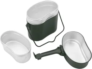 3 in 1 Aluminum Camp Pot, Aluminium Insulated Food Container with Portable Handle Large Capacity Leakproof Lunch Containers for Camping Travel