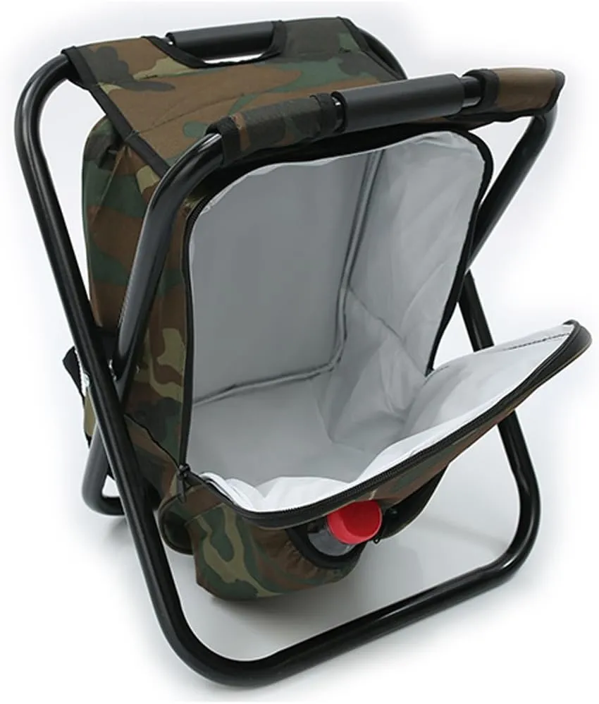 3 in 1 Outdoor Portable Multifunctional Foldable Cooler Bag Chair Backpack Fishing Stool Chair - (Color: Camouflage) - Tools & Equipments - Chair & Umbrella