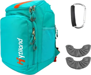 3 Pcs Roller Skate Bag Internal waterproof Ice Skate Bag roller skate backpack with Multi-Pockets Skate Bag Fits to US women and man Skateing Accessory with Covers Towel Locking Carabiner
