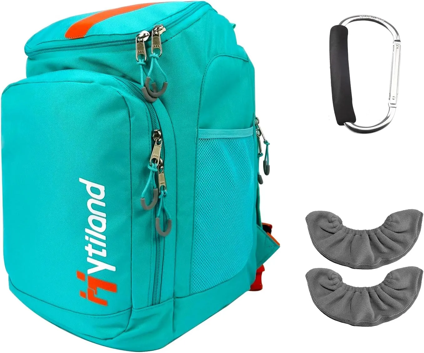 3 Pcs Roller Skate Bag Internal waterproof Ice Skate Bag roller skate backpack with Multi-Pockets Skate Bag Fits to US women and man Skateing Accessory with Covers Towel Locking Carabiner