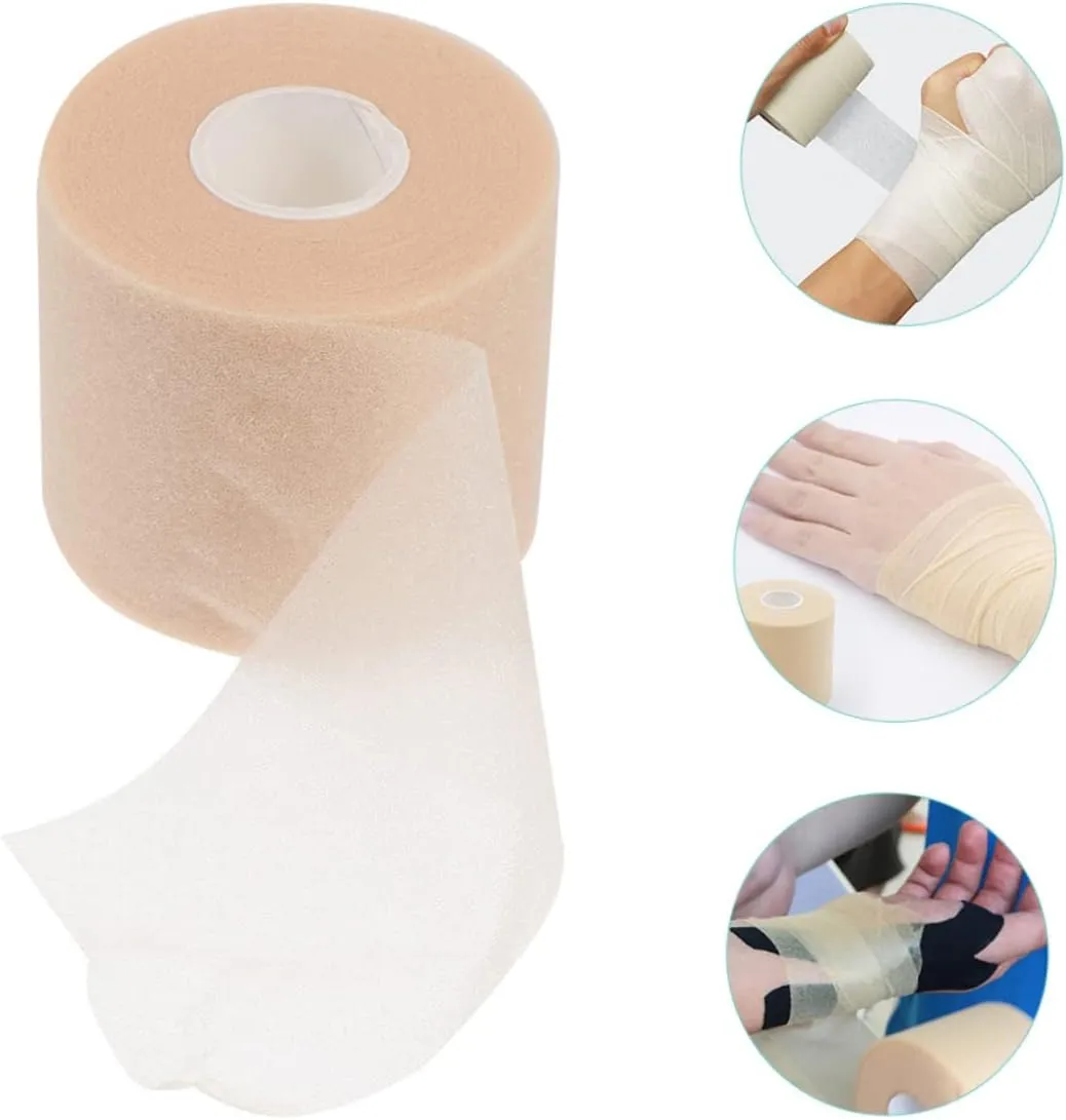 3 Rolls Sports Supplies Large Waterproof Bandage Tape Athlete's Preferred Shock-Absorption Films Sponge Film