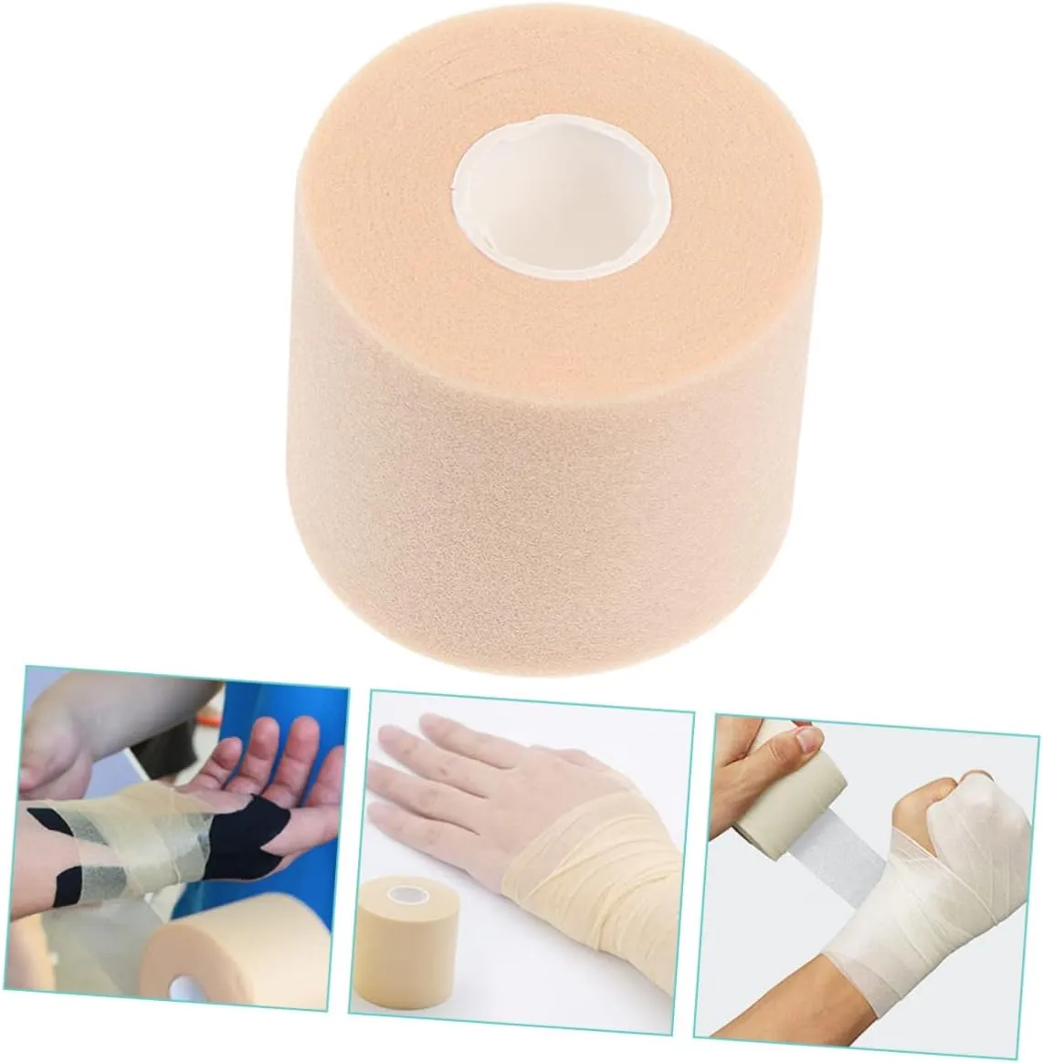 3 Rolls Sports Supplies Large Waterproof Bandage Tape Athlete's Preferred Shock-Absorption Films Sponge Film