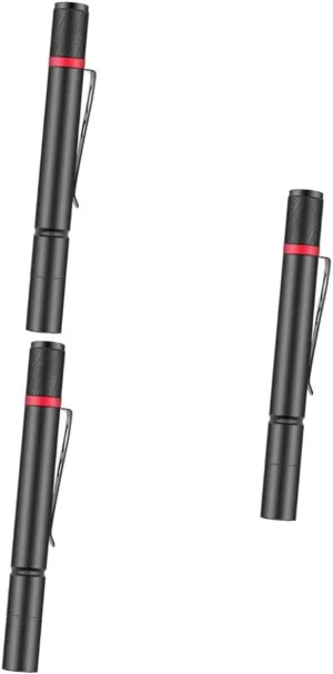 3pcs Portable Mini Led Flashlight for Adults Headlamp Light Clip Waterproof Pen Light for Camping Hiking Hunting Emergency Use