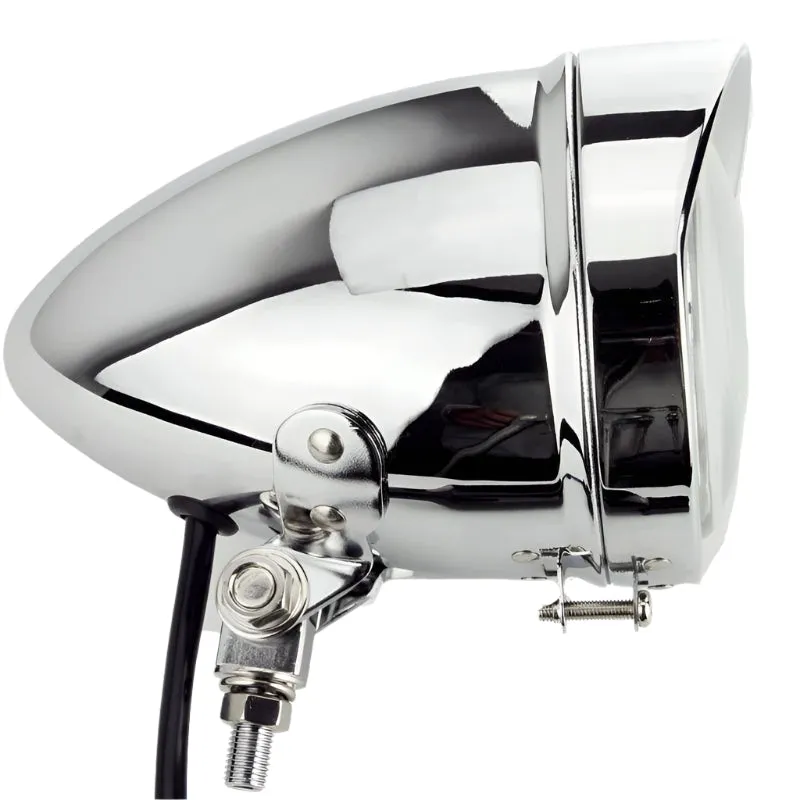 4 1/2" Chrome Torpedo Headlamp