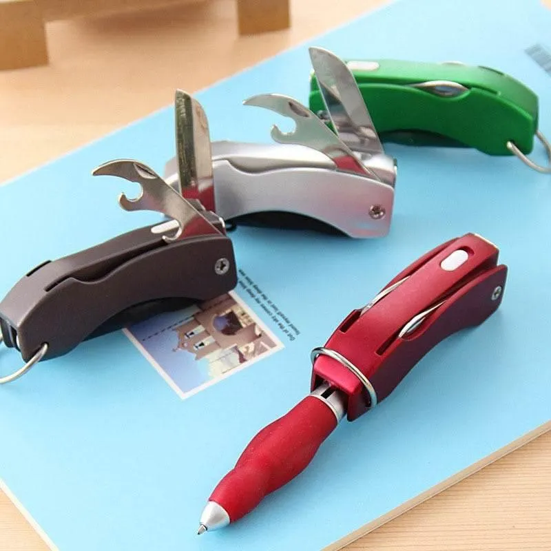 4-in-1 Foldable Travel Keychain - Essential Camping Tool