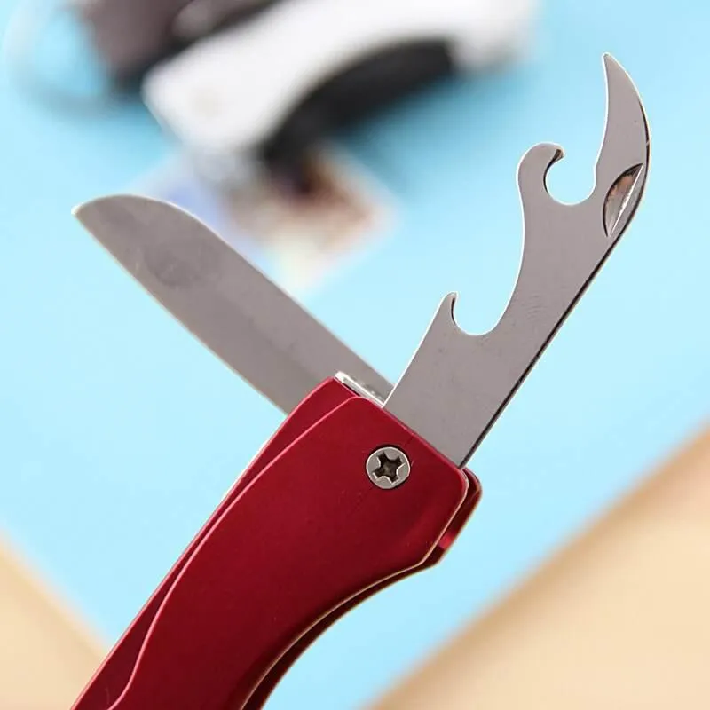 4-in-1 Foldable Travel Keychain - Essential Camping Tool