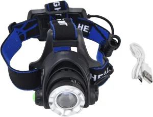4 in 1 RGBW Focus Headlamp, Telescopic Zoom USB Rechargeable Headlamp, Super Bright Headlight for Fishing