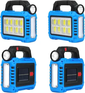 4 Pack Lantern Camping Essentials Accessories Gear Solar Lights, LED Flashlight for Power Outages, Rechargeable Tent Lights for Emergency, Hurricane, Survival Kits, Operated Lamp