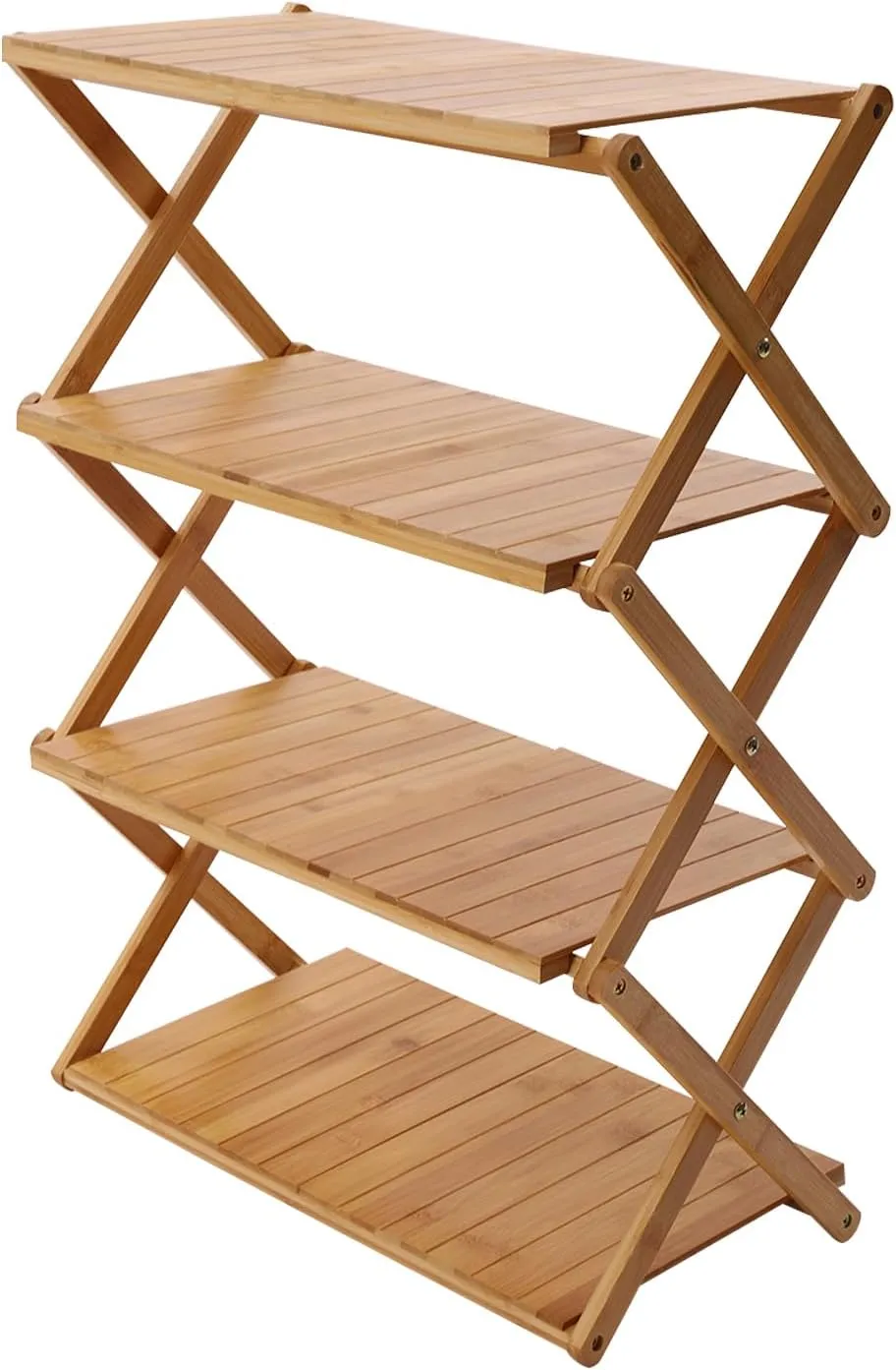 4 Tier Large Capacity Picnic Table, Portable Foldable Camping Rack, Tool Storage Rack Organizer Shelf, Maximum Load Capacity 33 lbs per Tier, for Indoor and Outdoor Kitchen Picnic RV Grill
