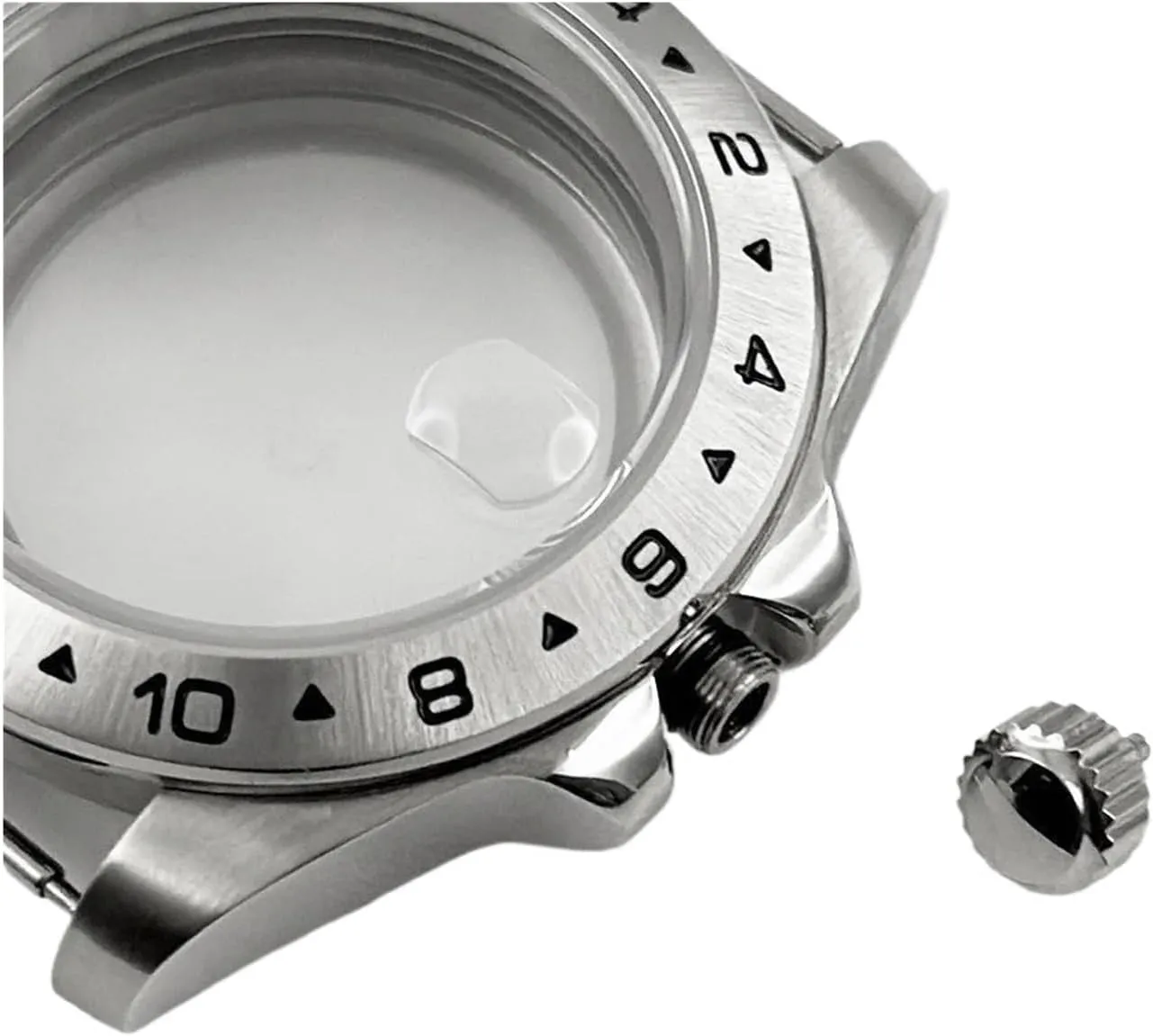 40mm NH34 NH35 NH36 NH38 NH70 NH72 Sapphire Glass Watch Case 24 Hours Fixed Bezel Solid Steel ETA2824 PT5000 Case Screw Crown