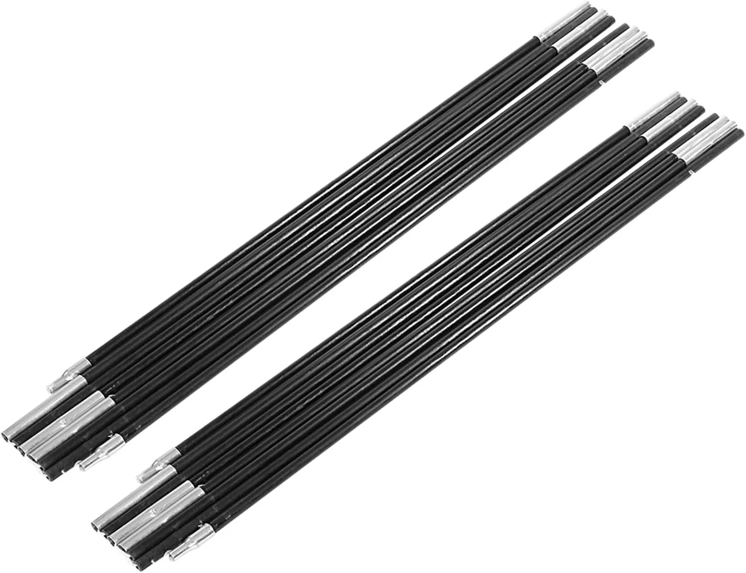 4.48M Fiberglass Camping Tent Pole Bars Outdoor Support Rods Kit, Awning Frames for Soft Ground Meadow Soil Space Saving Lightweight Portable