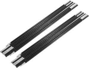 4.48M Fiberglass Camping Tent Pole Bars Outdoor Support Rods Kit, Awning Frames for Soft Ground Meadow Soil Space Saving Lightweight Portable
